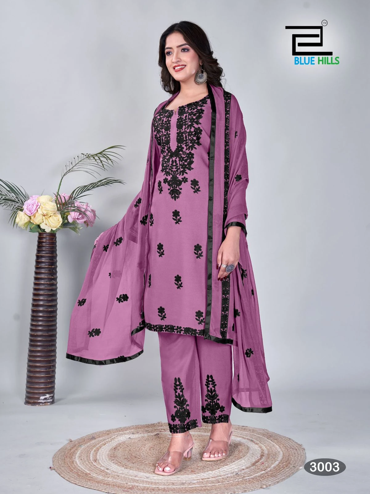 Blue Hills Black Bunny Vol 3 14 Kg Rayon Wholesale Readymade Salwar Suit Catalog — Wholesale Salwar Suits, Blue Hills wholesale from Surat - Gallery Image 3